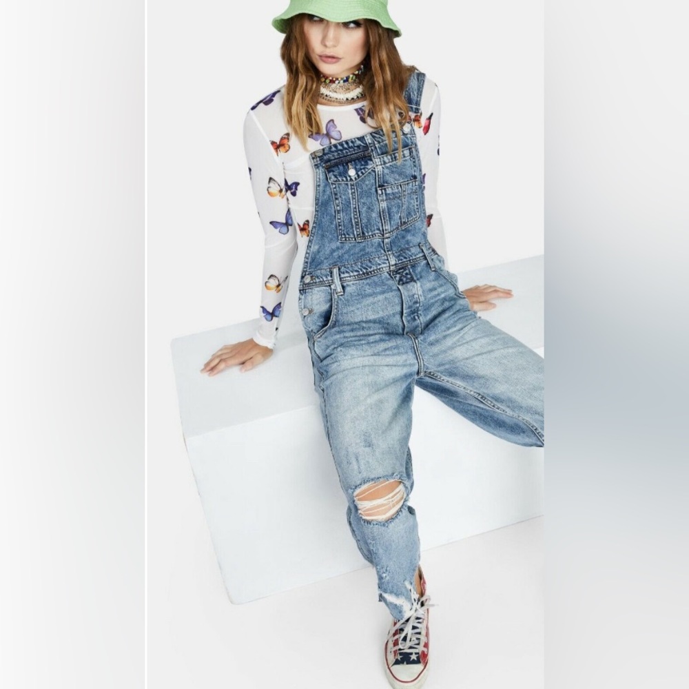 Free people x we the free baggy boyfriend overalls - Picture 11 of 11
